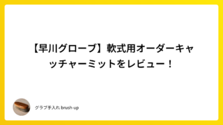 【早川グローブ】軟式用オーダーキャッチャーミットをレビュー!