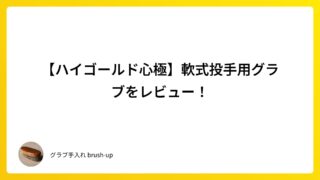 【ハイゴールド心極】軟式投手用グラブをレビュー！