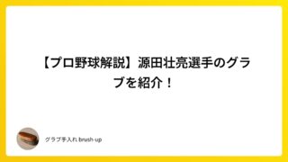 【プロ野球解説】源田壮亮選手のグラブを紹介！